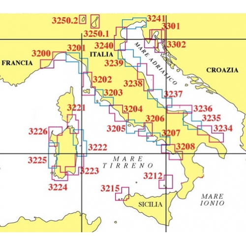 Carta nautica nauticard  da sorrento -agropoli